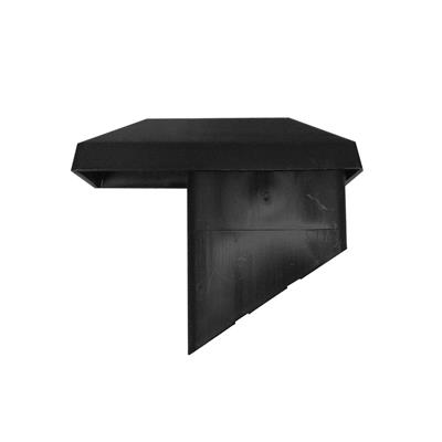Afdekkap kunststof 60x40 mm met overstand t.b.v. afdeklijst - zwart